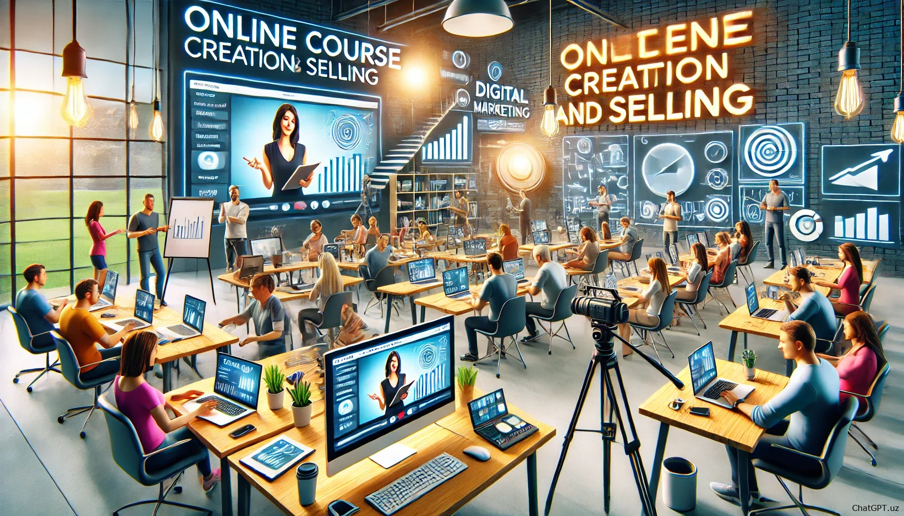 online kurs sotish orqali pul ishlash